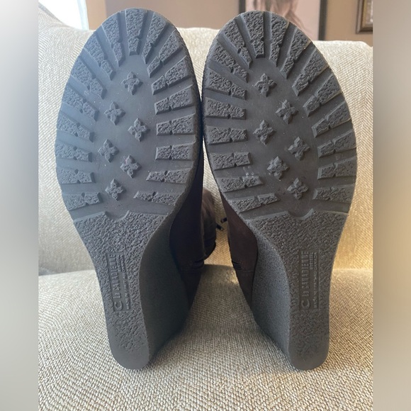 La Canadienne Brown Suede Waterproof Platform Heel Winter Fur Lined Boot. Sz. 9M - Picture 7 of 13